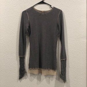 Pete Gray Blouse with Pink Lace Underlay